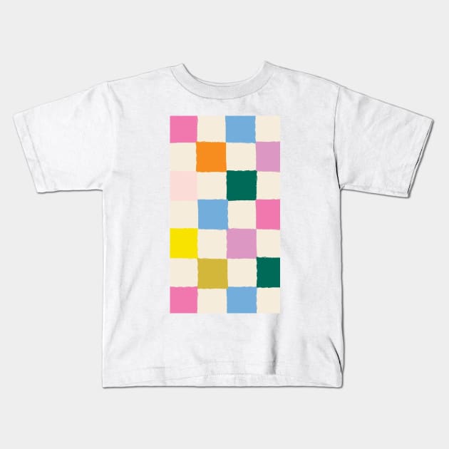 Squares Kids T-Shirt by AmandaGJ9t3